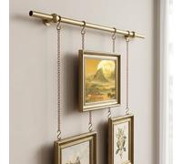 Système de suspension pour cimaises, kit de câbles de suspension en laiton, pour décoration murale de musées et galeries d'art à domicile(130cm/51.2in)