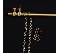 Système de Suspension pour galerie d'art - Kit d'exposition d'art en métal avec Tige en Laiton et chaîne dorée, décoration d'intérieur de 89,9 cm pour œuvres d'art de musée, Poteau de suspen