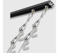 Système de suspension pour tableau - Kit de fixation au plafond - Lot de 11 cordons en acier de tailles multiples pour galerie studio, musée (152 cm, cordon de 2,5 m)