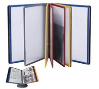 Système de tableau d'affichage mural durable avec 10 panneaux d'affichage A4, support mural pour documents, porte-dossiers en métal, porte-documents, porte-documents, porte-documents, montage mural