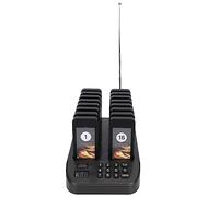 Système de Téléavertisseur de Restaurant 16 sous-Verres, Système de Téléavertisseur D'appel sans Fil avec 1 émetteur 16 Téléavertisseurs, Ensemble avec Vibration, Clignotant et