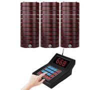 Système de téléavertisseur de restaurant, paquet de 10/20/30 téléavertisseurs, 3 modes de notification, portée de 500 mètres(30 pagers)