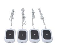 Système de Téléavertisseur de Restauration sans Fil, 4 Récepteurs 1 émetteur pour L'attente du Restaurant, 800 M de Longue Durée, 3 Modes D'alerte Commandez des Bipeurs (Grey)