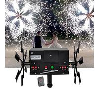 琛胜 Système De Tir De Feux d'artifice,Récepteur De Feux d'artifice Froid 12 Pièces,Machine à Fontaine à étincelles Rotative à Double Roue avec Télécommande sans Fil,pour équipement De Scène De Mariage