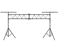 Système de Traverses Showlite LTS-100 (2x Pieds T-Bar 2x Traverse transversale, Hauteur réglable de 1,50m à 3,00m, Charge max. 75kg) noir