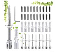 Système de treillis métallique de jardin en acier inoxydable pour plantes grimpantes avec options de conception flexibles et construction antirouille (10 + accessoires)