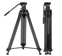 Systeme de trepied video Cayer BV30L 72 pouces - Trepied Tripod Trepied K3 Tripode K3 Tepareur de fluide K3 Teparent de niveau Mid-Level Chargeme
