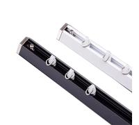 Système de tringle à rideaux avec rouleaux silencieux de 40 m pour séparateur de pièce, rideaux de douche et baie de douche - Solution polyvalente et de 500 cm - Noir