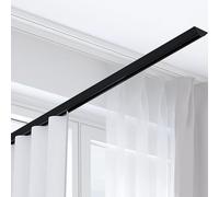 Système de tringle à rideaux double rangée, fixation au plafond, silencieux, pour séparer les espaces et préserver l'intimité. Installation facile. Rail de rideau coulissant silencieux au pl