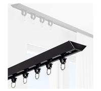 Système de tringle à rideaux double rangée, fixation au plafond, silencieux, pour une séparation de pièces et une intimité optimales. Installation facile et sans perçage. Rail en alliage d'a