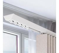 Système de tringle à rideaux double rangée fixée au plafond, silencieux et facile à installer, pour séparer les espaces et préserver l'intimité. Rail de rideau en aluminium pour dressing, do