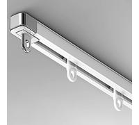 Système de tringle à rideaux rétractable pour séparateur de pièce, montage au plafond ou mural, rail réglable pour spa, clinique et salle de bain