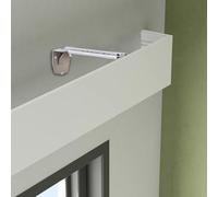 Système de tringle à rideaux robuste à double rangée, silencieux, fixé au plafond ; tringle à rideaux décorative avec corniche murale ; cadre de cantonnière de 10,5 cm de hauteur avec cache-