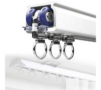 Système de tringle à rideaux, tringle à rideaux robuste à fixation au plafond - Rail droit simple en aluminium pour usage domestique et commercial, tringle coulissante pour rideaux occultant