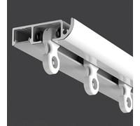 Système de tringles à rideaux en alliage d'aluminium, rail de tringle à rideau monté au plafond, barre de rideau robuste for appartement de douche, kit de tringle à rideau de bureau loft(360cm/11.8ft)