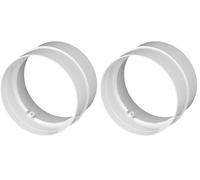 Système de tuyau rond, tuyau de ventilation en PVC, liaison de raccordement, raccord coudé, support de réduction de section en T, plastique, verbinder, Ø 150 (Lot de 2)