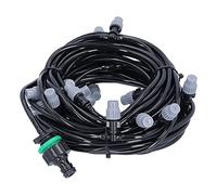 Système de tuyaux d'irrigation 4/7 de 15 m / 49,2 pieds avec 20 têtes de pulvérisation brumisateur pour terrasse de jardin