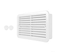 Système de ventilation d'échappement à double ventilateur avec design écoénergétique et construction robuste en ABS pour une utilisation dans les camping-cars et véhicules d'extérieur (blanc)