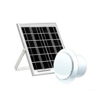Système de ventilation solaire 12 V Ventilateur d'échappement silencieux pour salle de bain, cuisine, salon, circulation d'air élevée 40 dB, faible bruit, montage facile, boîtier ABS, moteur sans