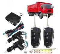 Système de verrouillage central d'alimentation 24 V CC, système d'entrée sans clé pour camion à 2 portes, kit de verrouillage de porte de rechange automobile avec serrure, déverrouillage, recherche de