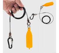 Système de verrouillage de poisson avec câble en acier inoxydable revêtu et flotteurs en mousse PVC orange vif pour les pêcheurs à la recherche de durabilité et de visibilité (2 m)