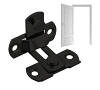 Système de verrouillage de porte - Fermeture d'angle en acier inoxydable - Crochet de porte à 90 ° - Verrou robuste avec fixation - Verrouillage de sécurité pour armoires, zones pour animaux