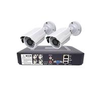 Système de vidéosurveillance DVR 4CH, 2 caméras 1080P 2MP, 5 en 1 Infrarouge AHD 1200, Kit système sécurité for caméra TV(2Metal camera1080p)