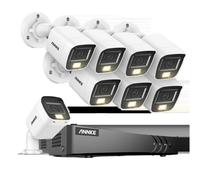Système de vidéosurveillance, enregistreur DVR 8 canaux, kit de caméra de surveillance extérieure, BLANC, Aucun