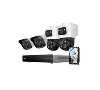 Système de vidéosurveillance NVR PoE eufy S4, 2 caméras Bullet-PTZ et 2 caméras Bullet, PTZ 360°, Suivi IA, Recherche Intelligente, Vision Nocturne Couleur, Stroboscope, 2To préinstallés, 24/7