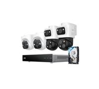 Système de vidéosurveillance NVR PoE eufy S4, Enregistrement 24/7, Disque Dur 2 to, 2 caméras Bullet-PTZ et 2 caméras tourelles, PTZ 360°, Suivi IA, Recherche Intelligente, Vision Nocturne Couleur