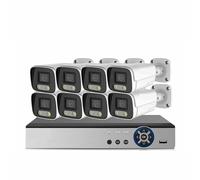 Système de vidéosurveillance réseau POE Ultra HD 8MP, kit NVR POE 4K 10 canaux, caméra de sécurité CCTV extérieure à Vision Nocturne Couleur 8 canaux(3T(户外运动),10CH 8 PCS Camera_EU Plug)