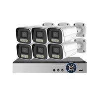 Système de vidéosurveillance réseau POE Ultra HD 8MP, kit NVR POE 4K 10 canaux, caméra de sécurité CCTV extérieure à Vision Nocturne Couleur 8 canaux(3T(户外运动),10CH 6 PCS Camera_UK Plug)