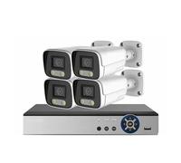 Système de vidéosurveillance réseau POE Ultra HD 8MP, kit NVR POE 4K 10 canaux, caméra de sécurité CCTV extérieure à Vision Nocturne Couleur 8 canaux(3T(户外运动),10CH 4 PCS Camera_US Plug)