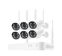 Système De Vidéosurveillance sans Fil 3MP, 8 Canaux, Tuya Smart NVR, Caméra Bidirectionnelle Étanche IP66, Sécurité, Kit(1 NVR 6PCS Camera)