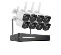 Système De Vidéosurveillance sans Fil 8MP, NVR 16 Canaux, Kit, Audio Bidirectionnel, Caméra PoE 4K, 2/4/6/8 Caméras Sécurité Wi-FI(None,16CH NVR 8Pcs Camera)