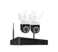 Système De Vidéosurveillance sans Fil H.265 8 Canaux 4 MP, Caméra Sécurité PTZ, Kit NVR Wi-FI, Suivi Automatique, Audio Bidirectionnel(2T,8CH NVR 2 Camera)