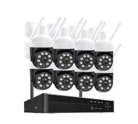 Système De Vidéosurveillance sans Fil H.265 8 Canaux 4 MP, Caméra Sécurité PTZ, Kit NVR Wi-FI, Suivi Automatique, Audio Bidirectionnel(None,8CH NVR 8 Camera)