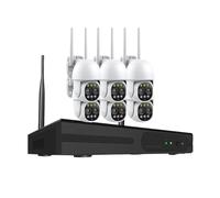 Système De Vidéosurveillance sans Fil NVR 16 Canaux, 4K 8MP, Vision Nocturne Couleur, Kit WiFi, Caméras D'extérieur IP66, Zoom X10(2T,16CH NVR 6 Camera)