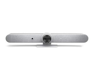 Système de visioconférence Logitech Rally Bar Ultra HD 4K PTZ WiFi - Tout en un - Champ de vision de 90º - USB-A, USB-C, HDMI, RJ45 - Télécommande - Couleur Blanc