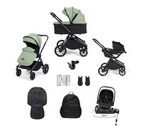 Système de voyage Ickle Bubba Altima 12 pièces avec siège auto i-Size Nimbus et base ISOFIX pivotante à 180° - De la naissance à 22 kg (environ 4 ans) (Vert sauge)