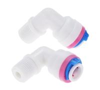 Système d'eau par osmose inverse, clapet anti-retour coudé, raccord rapide, tuyau 1/4 OD, connecteur de tuyau en plastique à filetage mâle 1/8BSP, 4 pièces