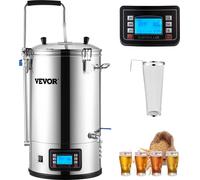 Système d'ébullition électrique VEVOR, brasseur de 35 l, brasseur de bière tout-en-un avec pompe, appareil de cuisson avec panneau, mode auto/manuel 100-1800 W puissance 25-100 ℃ température 1-180 min