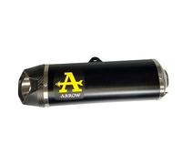 Arrow Indy Race Silencer Aluminium Dark With Carbon End Cap Kawasaki Z 650 ´21-23 Not Homologated Full Line System Argenté Not Homologated