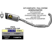 Système d'échappement complet ARROW homologué avec embout en titane pour Aprilia Rs 457