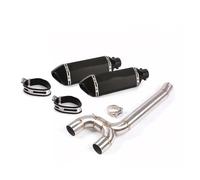 Système D'échappement De Moto 51 Mm Silencieux Embout De Silencieux Avec Tube Central À Double Sortie Pour Y&amaha FZ6 FZ6N FZ6S(Style 6)