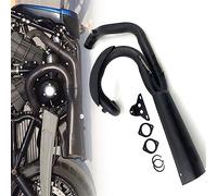 Système D'échappement De Moto Noir pour Harley Davidson Night Rod V-Rod Muscle Luther 2003 2004-2021 2 en 1 Accessoires Silencieux