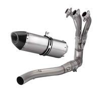 Système D'échappement en Acier Inoxydable Moto pour Yamaha MT09 FZ-09 MT 09 Partie Avant Inférieure avec Orifice pour Hydrogène Et Oxygène