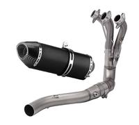 Système D'échappement en Acier Inoxydable Moto pour Yamaha MT09 FZ-09 MT 09 Partie Avant Inférieure avec Orifice pour Hydrogène Et Oxygène