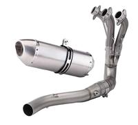 Système D'échappement en Acier Inoxydable Moto pour Yamaha MT09 FZ-09 MT 09 Partie Avant Inférieure avec Orifice pour Hydrogène Et Oxygène