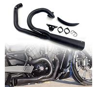 Système D'échappement Moto Noir pour Harley Davidson Night Rod V-Rod Muscle Luther 2003-2021 Accessoires 2 en 1 Silencieux